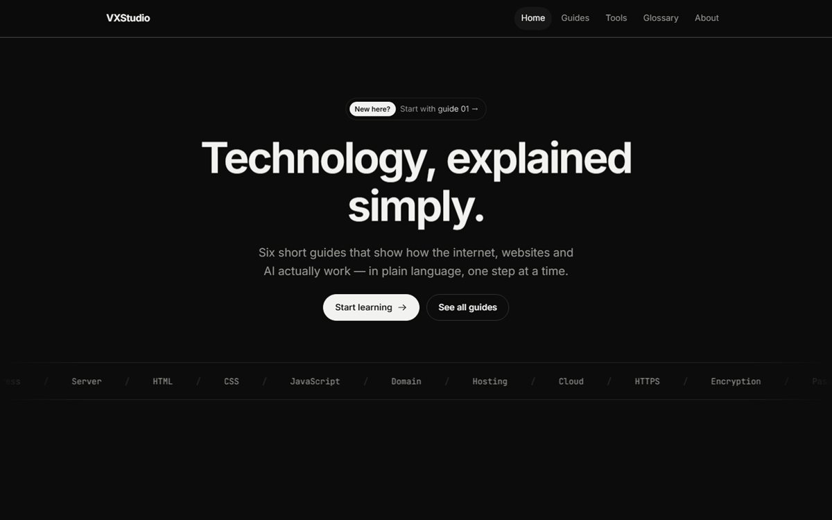 Vorschau der Website VXStudio
